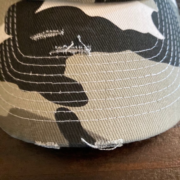 Distressed Camouflage Hat - Picture 2 of 5